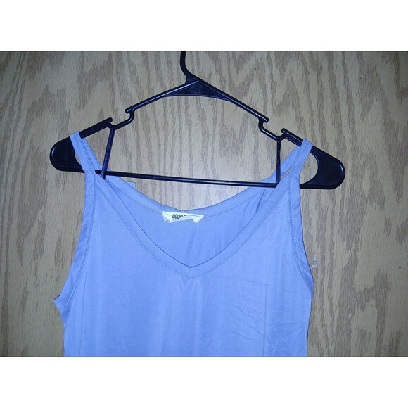 Double Zero Lovely Large Dress Womens Size Large Blue Sleeveless Side Slits - Picture 9 of 12